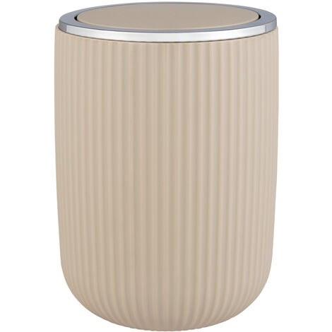 Abfalleimer für Badezimmer AGROPOLI, 20 cm, grau, WENKO