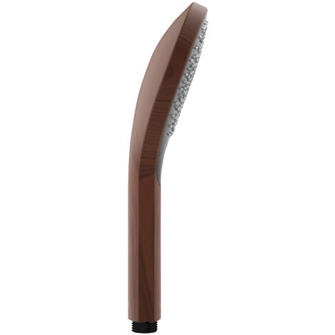 WENKO Duschkopf Watersaving Wood, Ø 12 cm, Braun, Kunststoff (ABS) braun schwarz (1/5)
