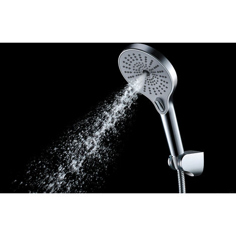WENKO Duschkopf Ultimate Shower Chrom/Weiß, Ø 13 cm , Silber glänzend, Kunststoff (ABS) silber glänzend weiß (1/5)