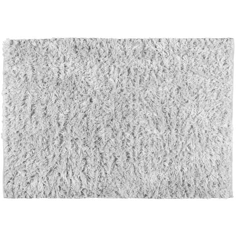 WENKO Badematte Lanas Hellgrau, Aus recycelten PET-Flaschen, Grau, Polyester hellgrau