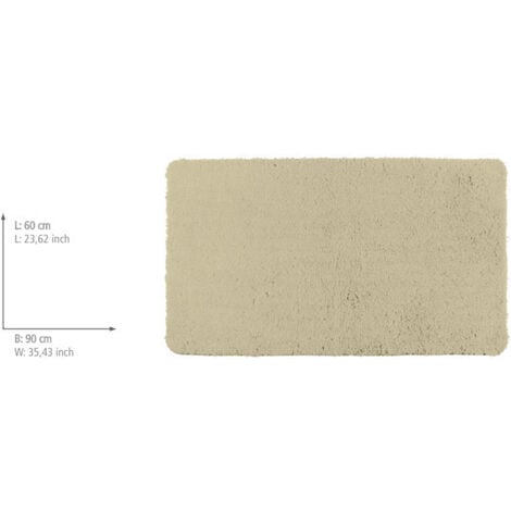 WENKO Badteppich Belize Sand, 60 x 90 cm, Mikrofaser, Beige, Polyester beige