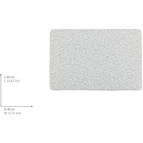 WENKO Badematte Loop Indoor & Outdoor Weiß, 40 x 60 cm, 40 x 60 cm, Weiß, Kunststoff weiß