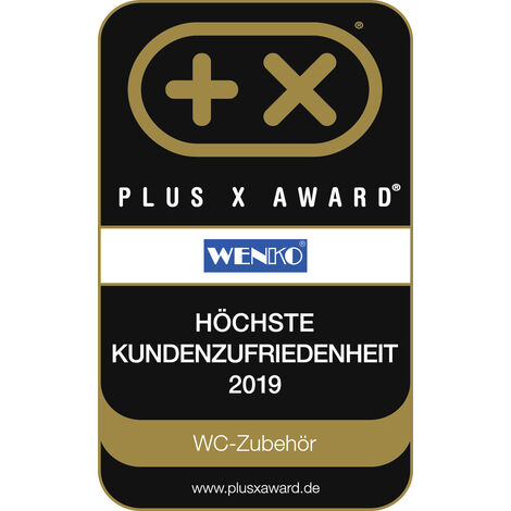 WENKO Stand WC-Garnitur Avola Weiß, Weiß, Polypropylen weiß, Edelstahl rostfrei glänzend
