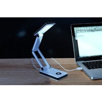 Schreib Tisch Leuchte schwenkbar Lese Lampe pink weiß Kinder Zimmer Beleuchtung 