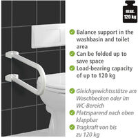 Wenko Bad Stutzgriff Wc Griff Klappbar Duschgriff Wandgriff Wand Waschbecken