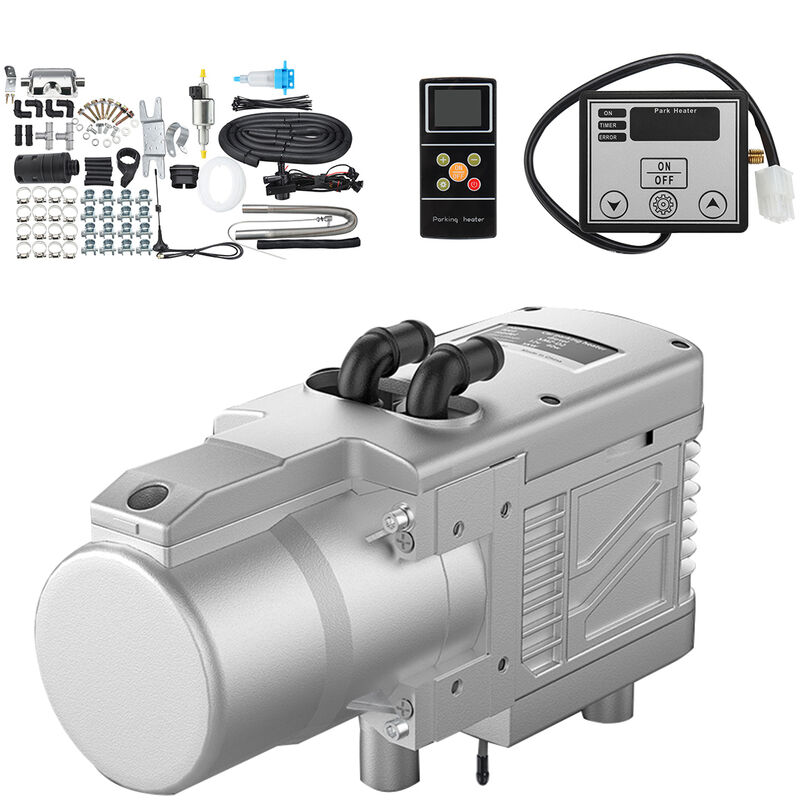 5KW 12V Calefactor de Coche, Calentador de Aire Diesel 5000W LCD Termostato  de Estacionamiento con Control