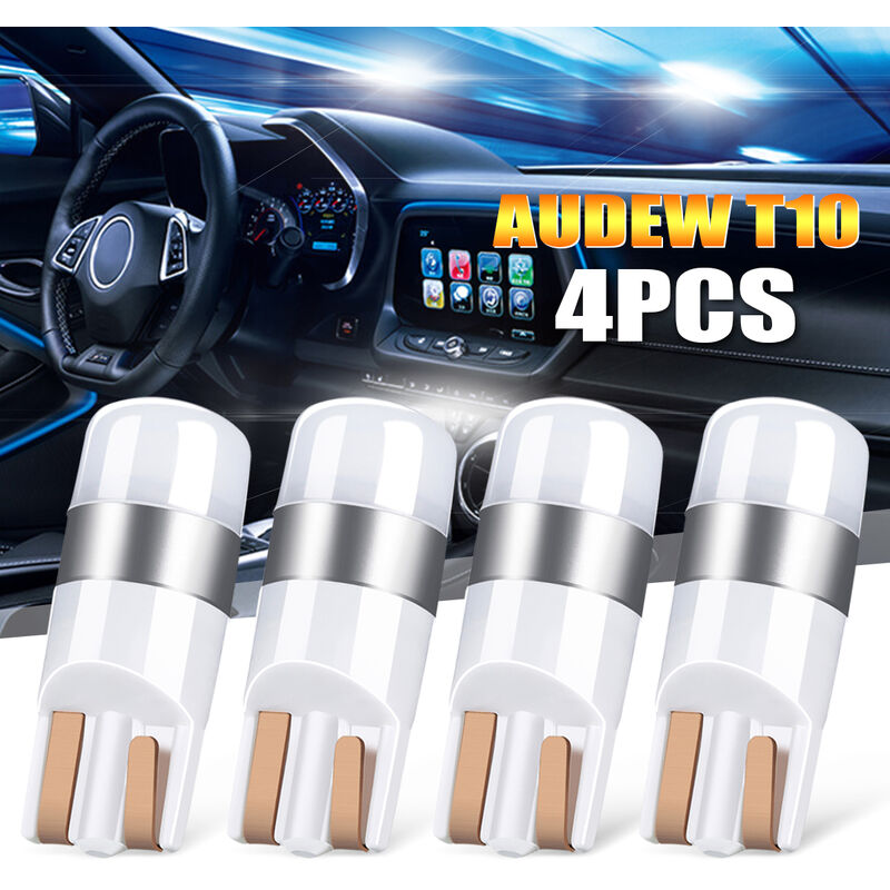 4 Uds luces interiores de coche luz LED Interior T10 bombilla LED luz de estacionamiento de coche 6000K xenón blanco Canbus para impecable 3030 SMD IP65