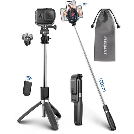Selfie Trípode Bluetooth,Trípode para Celular Cámara，360°Rotación