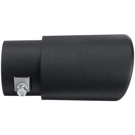 Silenciador de escape de coche universal de 76 mm, tubo trasero, tubo de  acero inoxidable modificado, cola (negro de titanio)