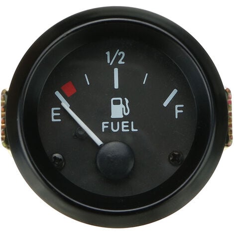 Medidor de nivel de combustible, indicador de nivel de combustible de 2  pulgadas, luz blanca con sensor de flotador universal para vehículos de  gasolina de 12 V : Automotriz 
