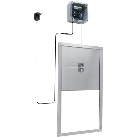 Hengda Puerta automática de gallinero con temporizador y sensor de luz para  gallinero de Seguridad 22x32cm