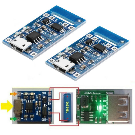 Modulo Cargador Baterías Litio TP4056 Micro USB 5V - 1A