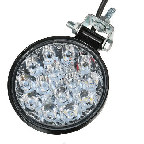 Foco LED impermeable IP67, 2 unidades, 48 W, luz de trabajo para coche,  bombilla redonda para