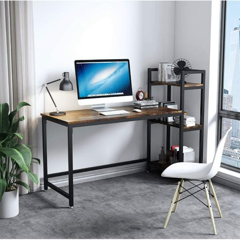 Bureau informatique avec 3 tiroirs table de travail gris avec materiel  montage