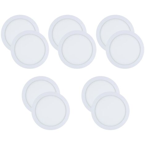 Easy Circular - 10 Downlights con LED integrado 4000K para iluminar hacia abajo ON/OFF ø30cm Color Blanco (1/5)
