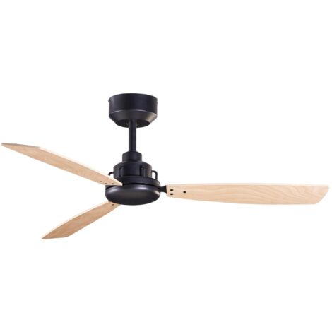 Ventilador Xaloc ø1000mm Negro Madera clara