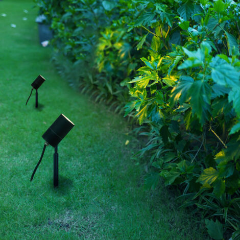 ZILLY Farola Moderna Acero Doble LED GU10 Difusor De Luz Ajustable IP44 Jardín Avenida Villa Camino 230V