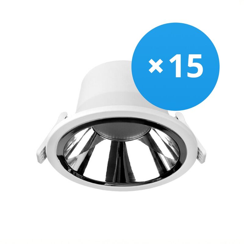 Grand spot LED encastrable 24W perçage 190mm 60° dimmable extra