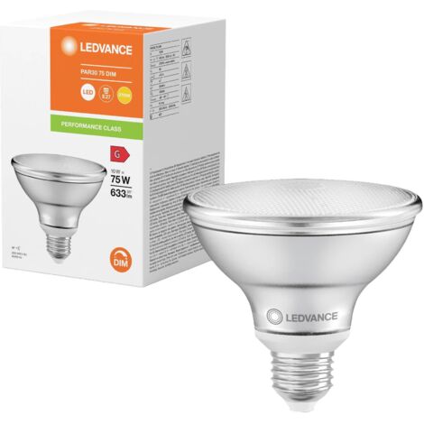 ampoule à led - performance - e27 - 10w - 2700k - 36d - 633 lm - par30 - dimmable - osram 071195 (1/6)