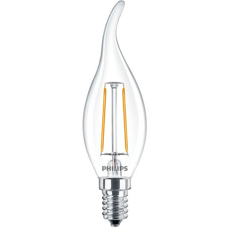 Philips Corepro LED Bougie E14 Flamme Filament Claire 2W 250lm -