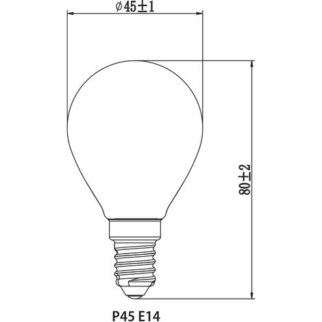 Noxion Lucent Lustre LED E14 Boule Filament Claire 4.5W 470lm