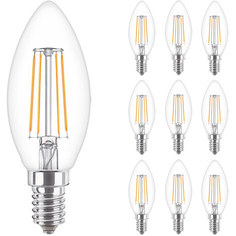 Lot 10x Philips Corepro LED Bougie E14 Filament Claire 4.3W 470lm
