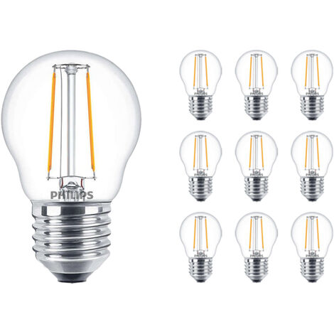 Lot 10x Philips Corepro LED Lustre E27 Boule Filament Claire 2W