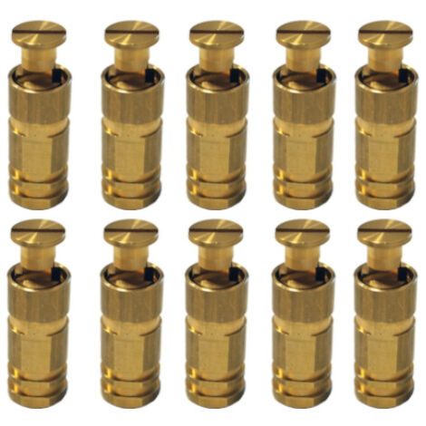 Enrouleur de bâche de piscine – Piton escamotable en laiton pour fixation sur plage béton – Lot de 10 pièces – Résistant aux intempéries – Poolco (1/5)