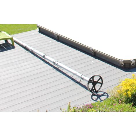 Enrouleur de bâche de piscine hors sol télescopique – Aluminium anodisé – Longueur 1,80 à 4,70 m – Installation rapide et facile – Poolco (1/4)