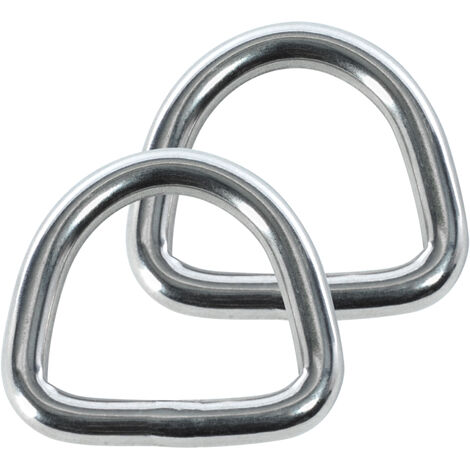 Anneau Demi Rond Soudé - Pour sangle 25mm - Inox - Lot 2 pièces - POOLCO