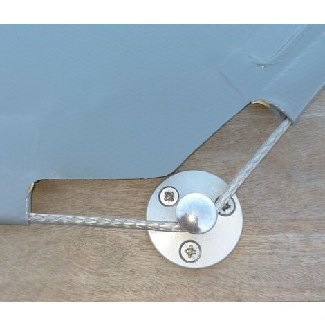 Piton Douille Rétractable + 3 Vis - Pour fixation bâche couverture de piscine sur plage bois - Alu/Inox - Lot de 10 pièces - POOLCO