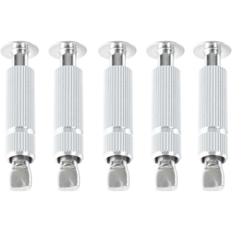 Piton douille rétractable pour fixation bâche piscine – Aluminium/Inox – Lot de 5 pièces – Résistance traction et conditions climatiques – Poolco
