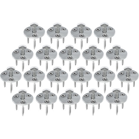 Piton douille rétractable pour fixation bâche piscine sur plage bois – Lot de 20 pièces – Alu/Inox – Résistance à la traction – Poolco (1/5)