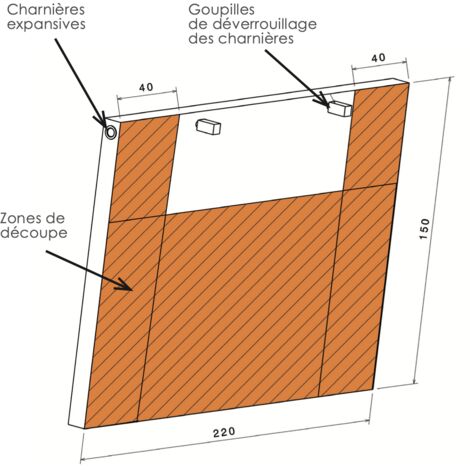 VOLET ADAPTABLE de Skimmer - Pour rénovation piscine - Plastique - Unité - POOLCO