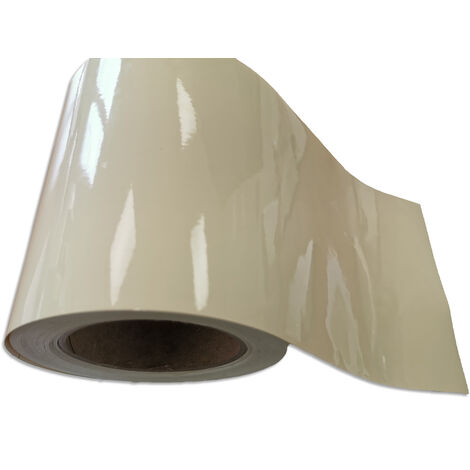 Film de protection adhésif pour ligne d'eau de piscine – Plastique PVC souple sable – Longueur 25m – Largeur 15cm – Poolco