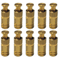 Enrouleur de bâche de piscine – Piton escamotable en laiton pour fixation sur plage béton – Lot de 10 pièces – Résistant aux intempéries – Poolco