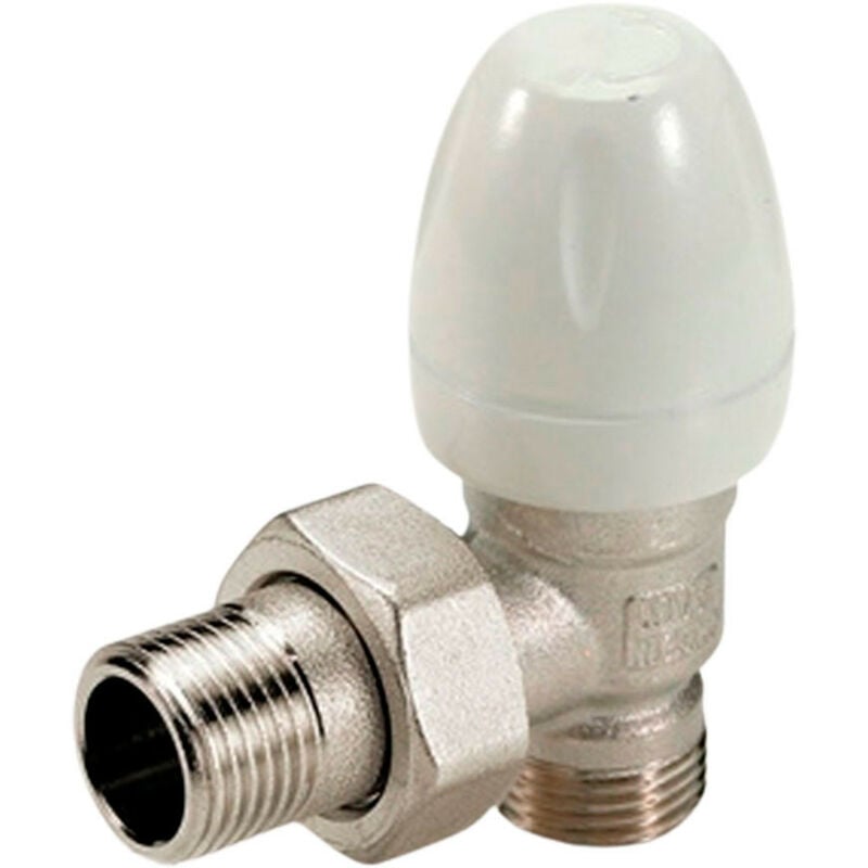 Válvula de Escuadra Termostatizable para Radiador con Unión para