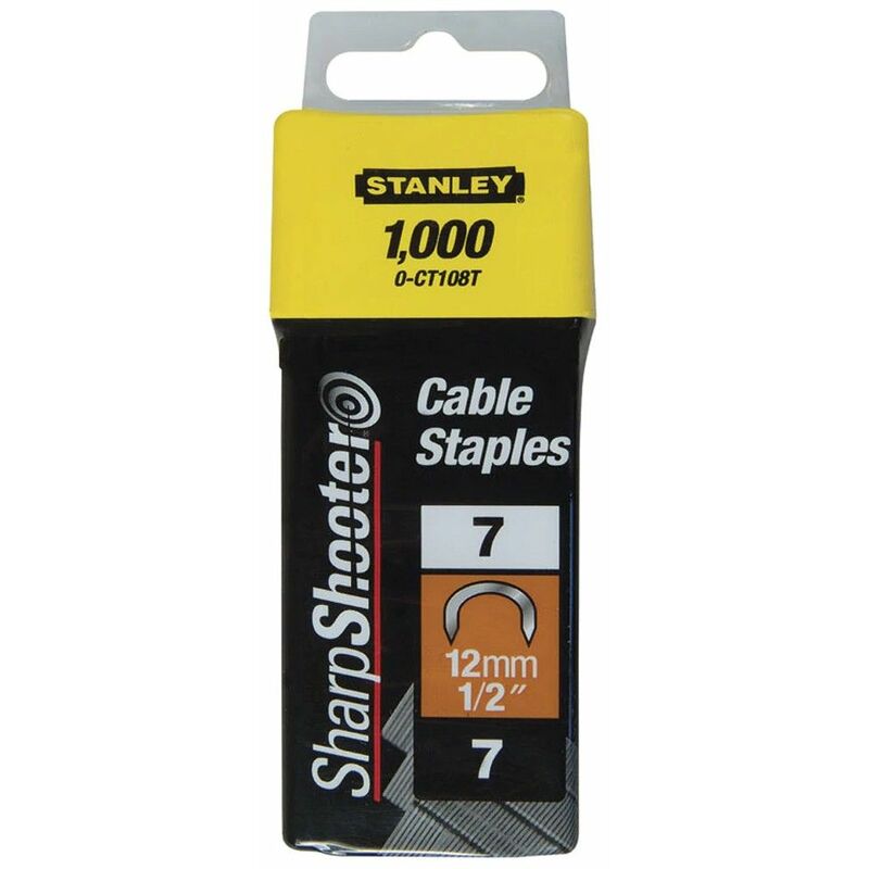 Grapas Para Cable Ct100 14 Mm-1000 14Mm 12 Mm Stanley Ct100 1000 Piezas Grapas Para Cable 1-Ct109T Set de 1000 Piezas 