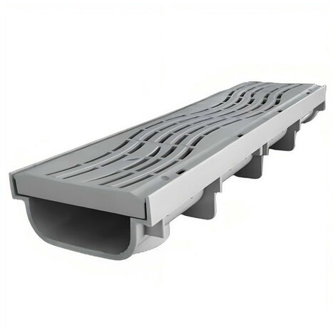 Kit Canal de Evacuación Baja Altura y Rejilla de Piscina - 500x130x70 mm - Adequa