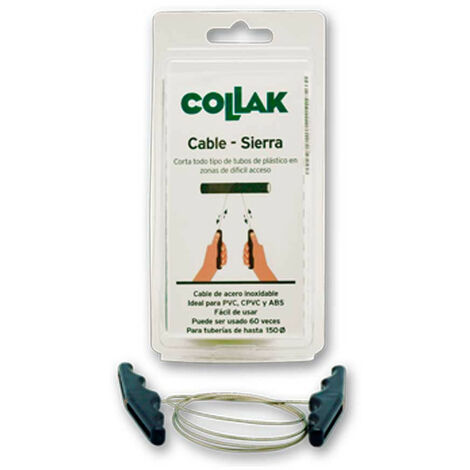Cable de Sierra de Acero Inoxidable para Tubos de Plástico - 90cm - Collak (1/2)