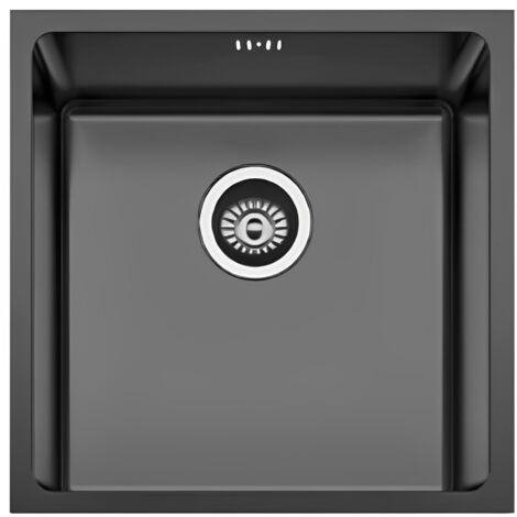 Fregadero Berlin Acero Inox Negro Bajo/Sobre Encimera - 20 Cm Profundidad  Gresinex  40x40