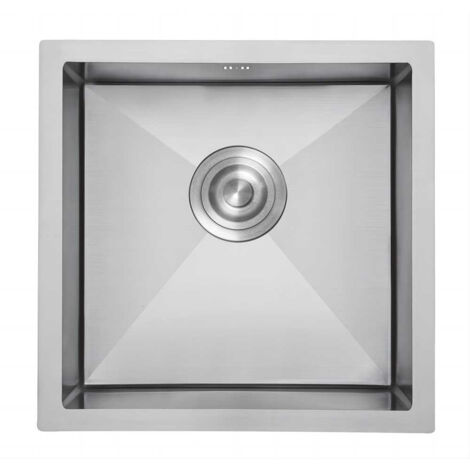 Fregadero Omega Bajo Encimera  Insonorizado  20 cm Profundidad Negro Y Gris Gresinex  Color: Cromo Brillo - Tamaño: 45x45