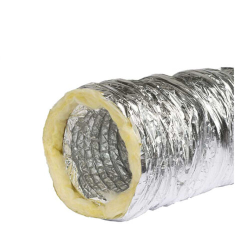 Tubo Flexible Aislado Doble Pared Espesor 25 mm - 10 Mts  Dimension: 127 mm