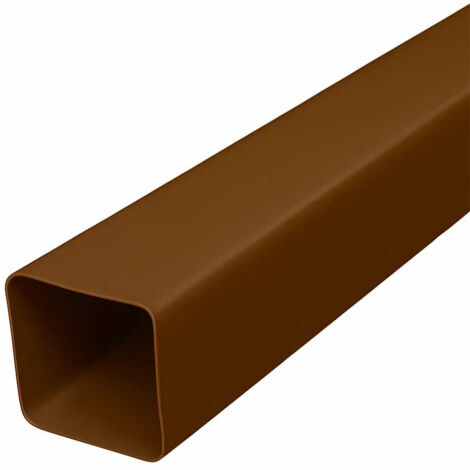 Tubo Bajante 2 m Canalón Cuadrado EUME Blanco 70x70 - Ferroplast Color: Marrón