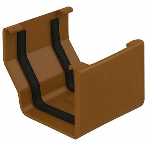 Unión Perfil con Junta Cuadrada 70x70 Canalón EUME Blanca PVC - Ferroplast Color: Marrón