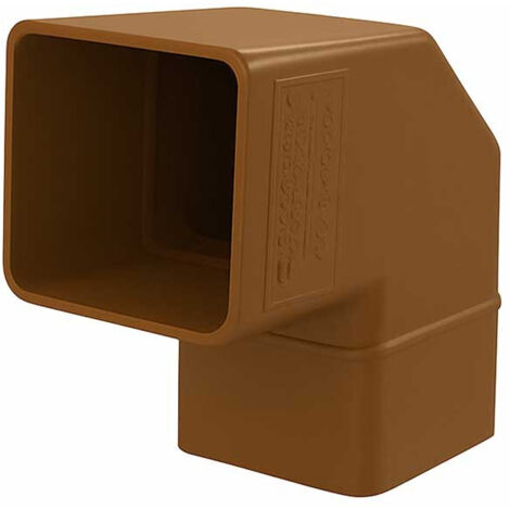 Codo 87º Bajante Cuadrada 70x70 Canalón EUME Blanco PVC - Ferroplast Color: Marrón