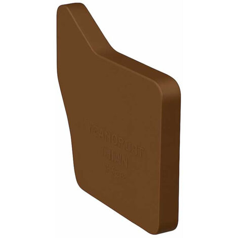 Tapa Final Derecha Canalón Cuadrado EUME Blanco - Ferroplast  Color: Marrón