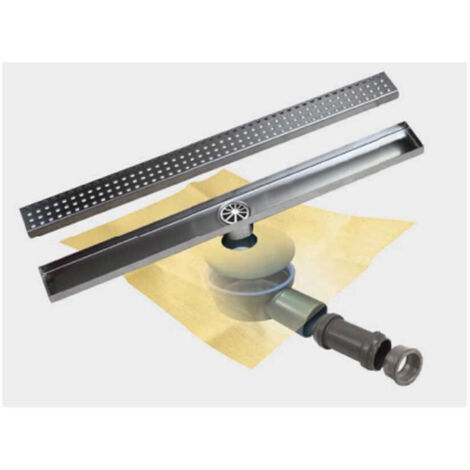 Basic Squares 70 Linear Drainage Kit with Square Grating and DRY40 Sheet (Kit de drainage de 70 lignes avec grille carrée et feu  Taille: 70 cm