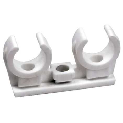 Abrazadera Doble Clip M6 12 a 28 mm plástico  Tamaño: 16-18 mm (1/4)