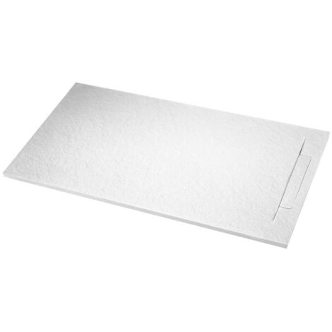 Plato de Ducha Resina Nueva Textura Pizarra Crema 1003 - Modelo Rubí - Gresinex  Medidas Platos de Ducha: 80x180 (1/4)